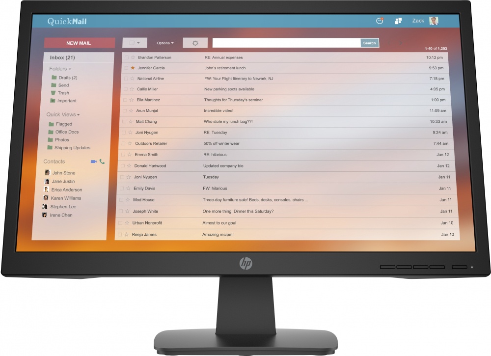 Monitor HP P22v G4 LED 21.5", Full HD, HDMI, Negro