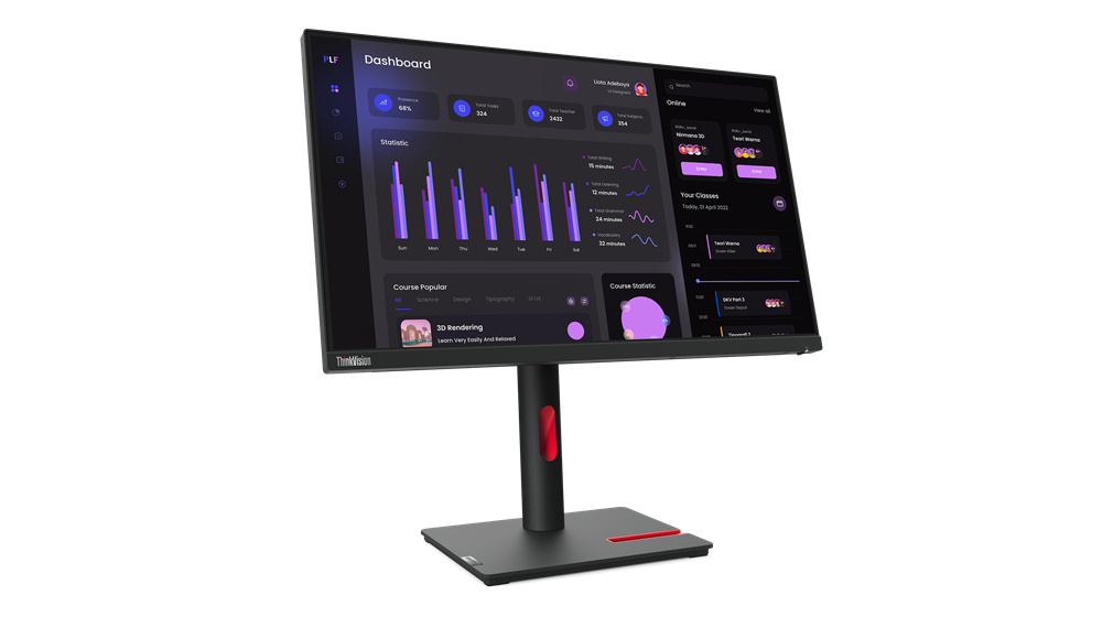 Monitor Lenovo ThinkVision T24i-30 LED 23.8", 1920x1080 Full HD, 60Hz, HDMI/DisplayPort, Negro