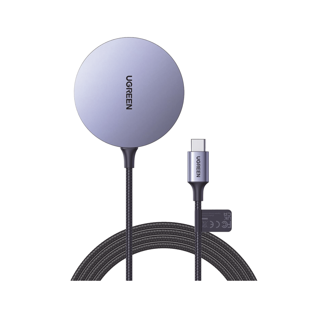 Ugreen Cargador Inalámbrico 30233, 15W, USB, Gris