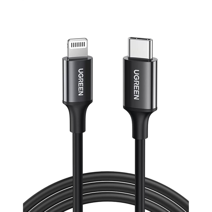 Ugreen Cable USB-C Macho - Lightning Macho, 1 Metro, Negro