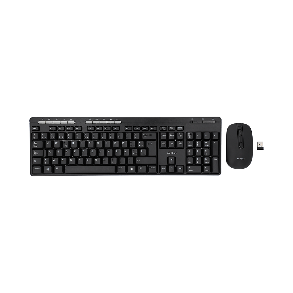 CP-ACTECK-AC-931748-1 T3 A Kit de Teclado y Mouse Acteck MK450, Inalámbrico, USB, Negro