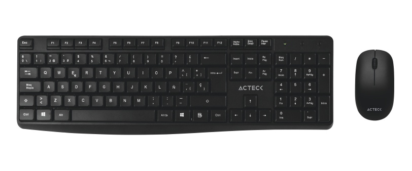 CP-ACTECK-AC-931755-1 T3 Kit de Teclado y Mouse Acteck KT25, Inalámbrico, USB, Negro