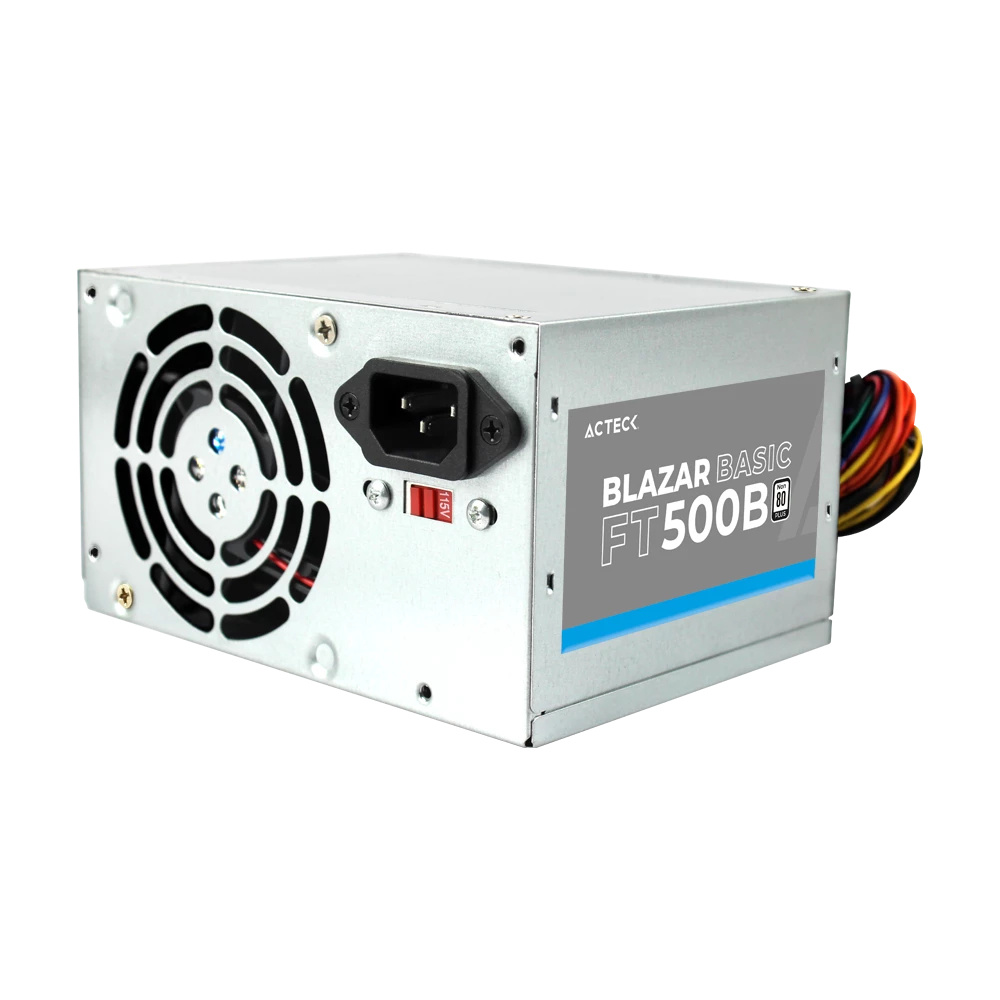Fuente de Poder Acteck Blazar Basic FT500B, 24-pin ATX, 80mm, 500W