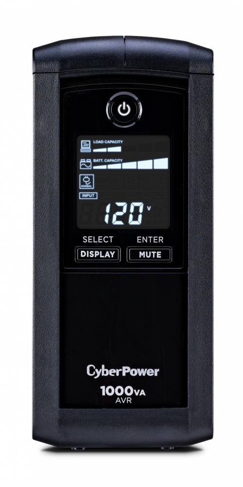 CP-CYBERPOWER-CP1000AVRLCD-1 No Break CyberPower CP1000AVRLCD, 600W, 1000VA, 9 Contactos