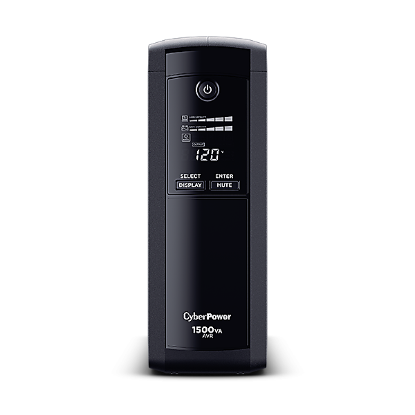 CP-CYBERPOWER-CP1500AVRLCD-f063f0 No Break CyberPower CP1500AVRLCD, 900W, 1500VA, 12 Contactos