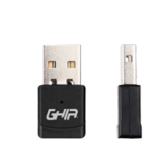 CP-GHIA-GNW-U5-1 Ghia Adaptador de Red USB GNW-U5, Inalámbrico, 2.4GHz, 600Mbps
