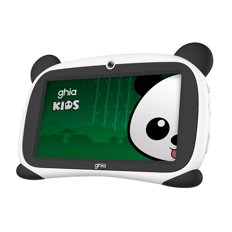 Tablet Ghia para Niños Panda 7" 1024x600, 64GB, 4GB RAM, Android 14 Go edition, Blanco