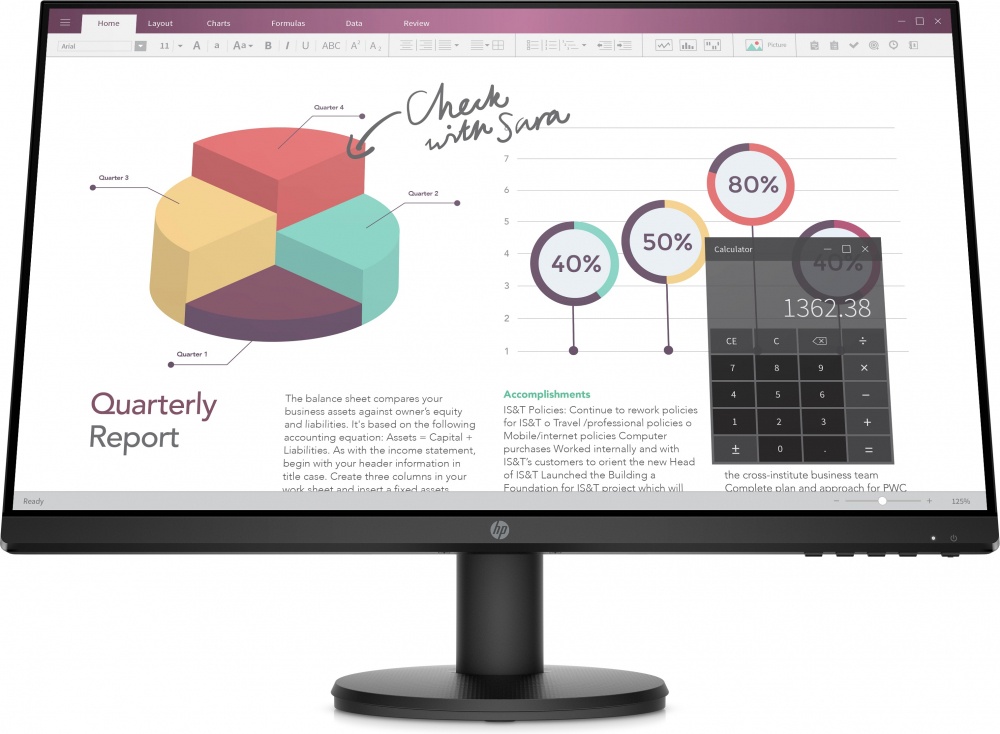 CP-HP-9TT78AA-1 Monitor HP P24v G4 LED 23.8", Full HD, HDMI, Negro