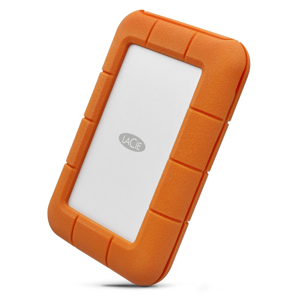 CP-LACIE-STFR5000800-1 Disco Duro Externo LaCie Rugged USB-C 2.5'', 5TB, Naranja/Plata, A Prueba de Agua, Polvo y Golpes - para Mac/PC