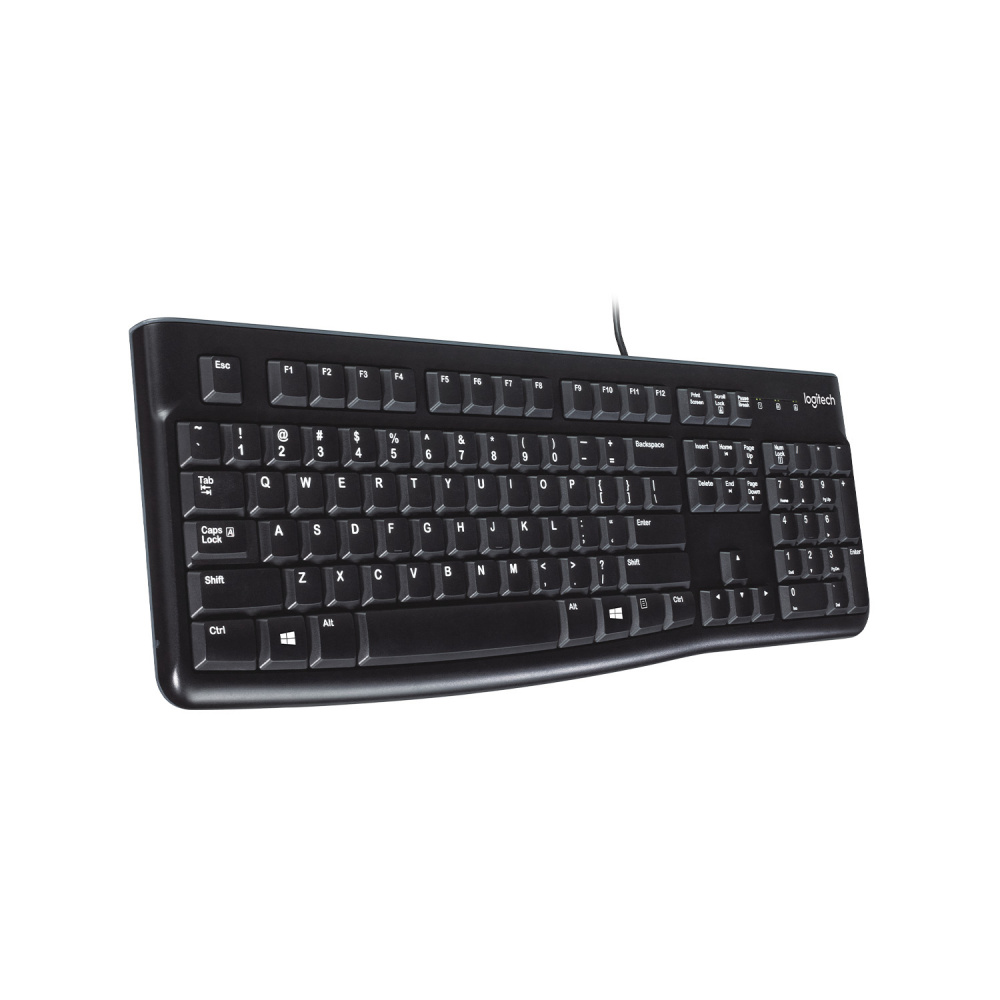 CP-LOGITECH-920-004422-1b995e T3 Teclado Logitech K120, USB, Alámbrico, Negro (Español)