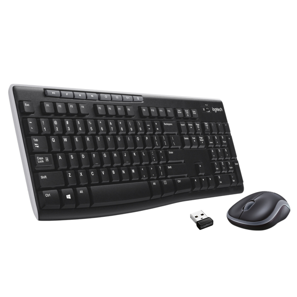 CP-LOGITECH-920-004432-018551 T3 Kit de Teclado y Mouse Logitech MK270, Inalámbrico, USB, Negro (Español)