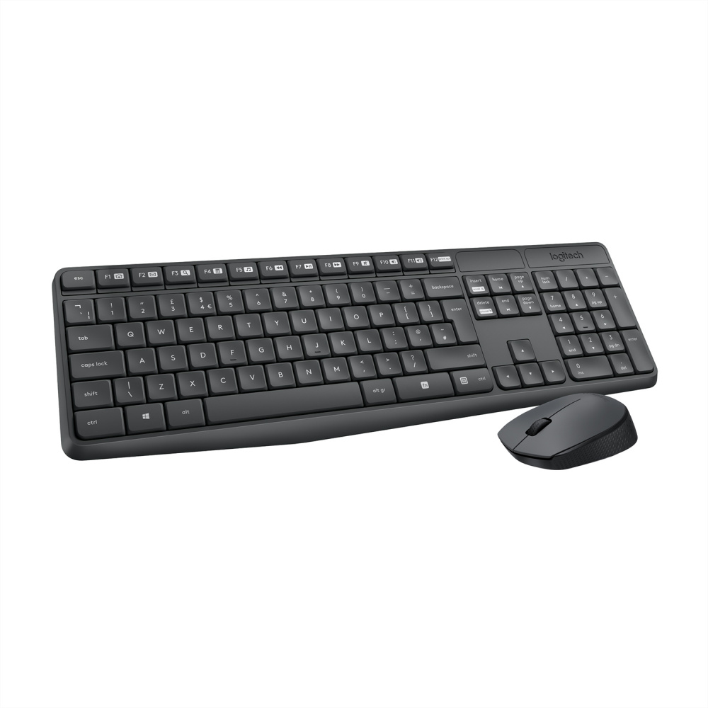 CP-LOGITECH-920-007901-af5854 T3 Kit de Teclado y Mouse Logitech MK235, Inalámbrico, USB, Negro (Español)
