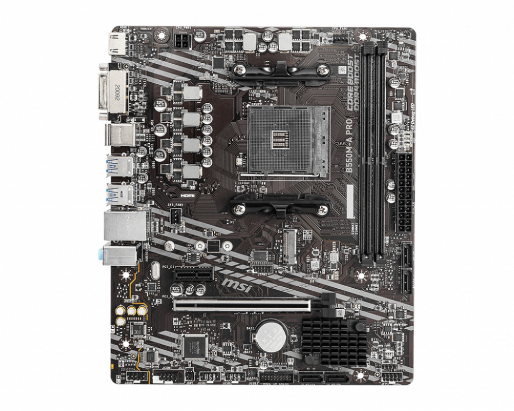 CP-MSI-B550M-APRO-2 T3 M Tarjeta Madre MSI micro ATX B550M-A PRO, S-AM4, AMD B550, HDMI, 64GB DDR4 para AMD ― Requiere Actualización de Bios para la Serie Ryzen 5000Tarjeta Madre MSI micro ATX B550M-A PRO, S-AM4, AMD B550, HDMI, 64GB DDR4 para AMD ― Requiere Actualización de Bios para la Serie Ryzen 5000