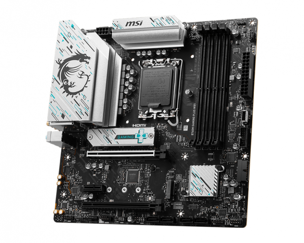 Tarjeta Madre MSI Micro-ATX B760M GAMING PLUS WIFI, S-1700, Intel B760, HDMI, 192GB DDR5 para Intel