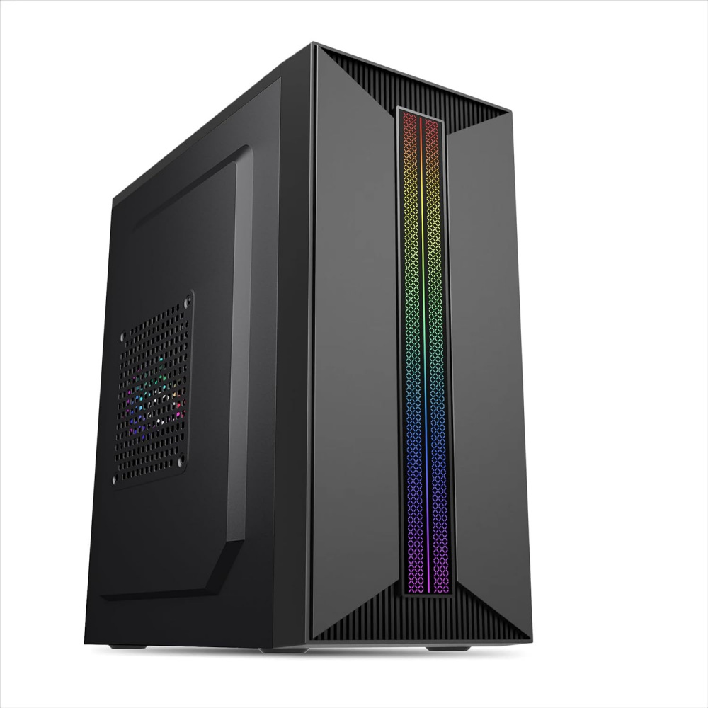 CP-QUARONI-QCMT-09-2 Gabinete Quaroni QCMT-09, Mini-Tower, Micro-ATX/Mini-ITX, USB 2.0/3.0, con Fuente de 500W, sin Ventiladores Instalados, Negro