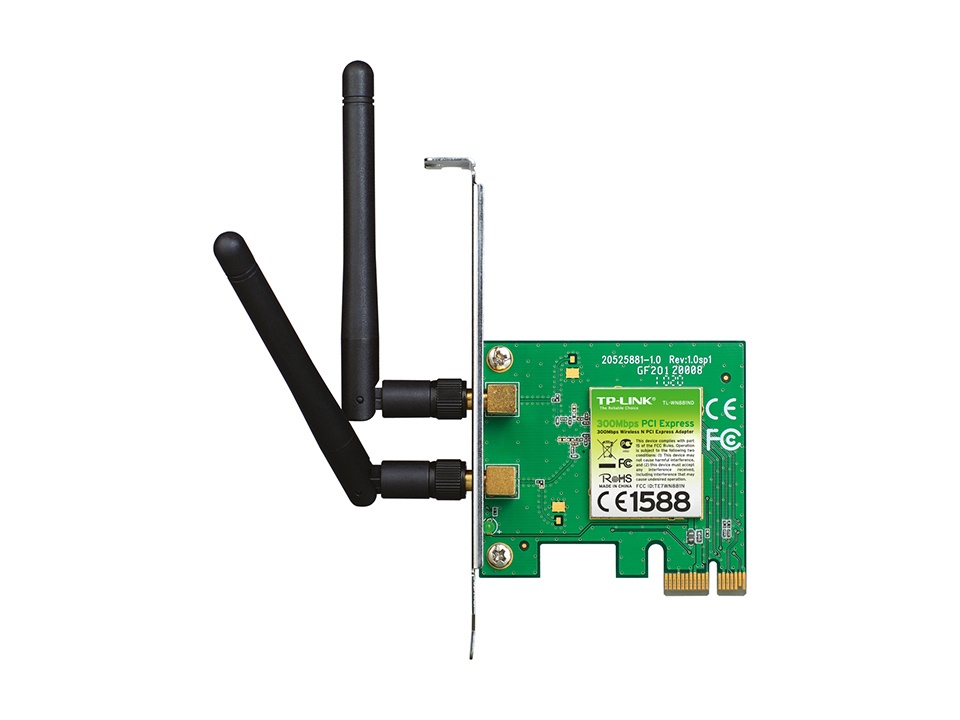 CP-TP-LINK-TL-WN881ND-1 TP-Link Tarjeta de Red TL-WN881ND, 300Mbit/s PCI Express, 2 Antenas, Wi-Fi 4