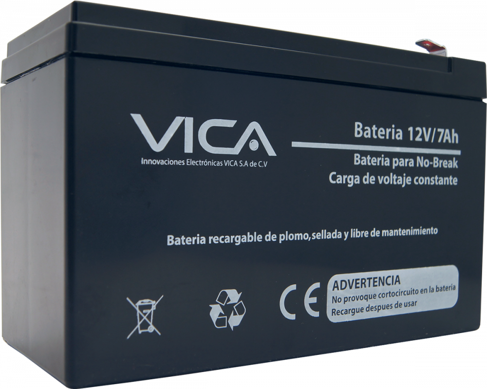 CP-VICA-12V-7AH-1 Vica Batería de Reemplazo para No Break VICA 12V-7AH, 12V, 7Ah