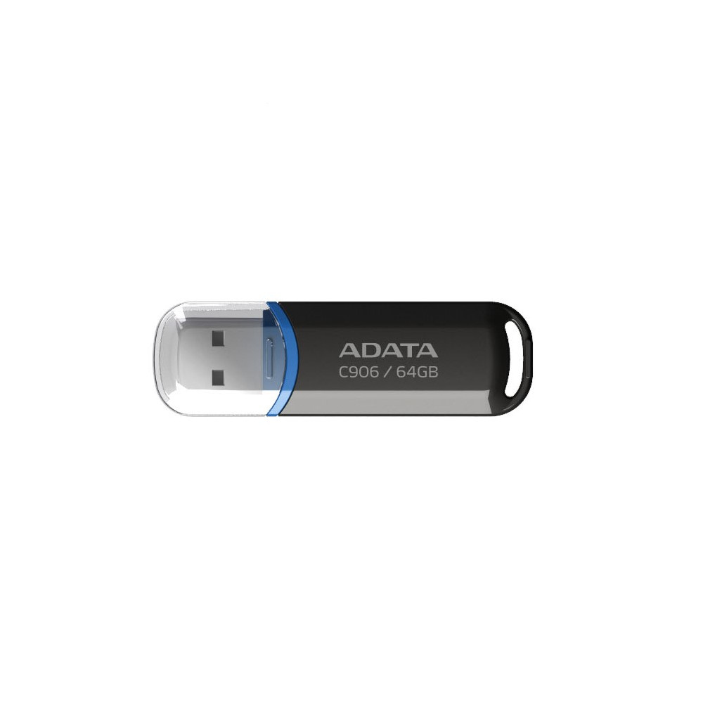 Memoria USB Adata Flash C906, 64GB, USB-A 2.0, Negro