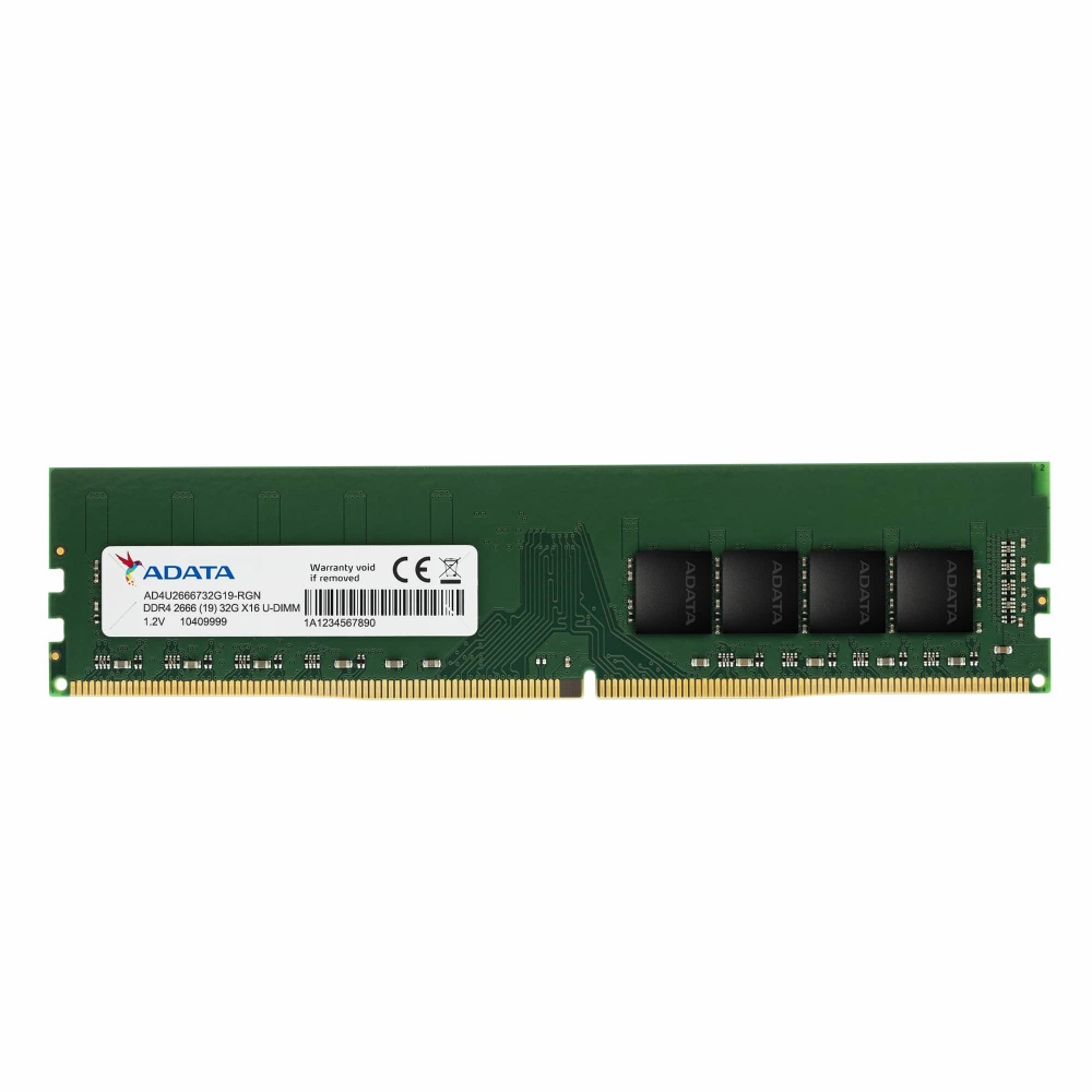 CP-ADATA-AD4U266616G19-SGN-1 Memoria RAM Adata AD4U266616G19-SGN DDR4, 2666MHz, 16GB, CL19, Verde