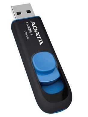 Memoria USB Adata DashDrive UV128, 32GB, USB-A 3.0, Lectura 90MB/s, Escritura 40MB/s, Negro/Azul