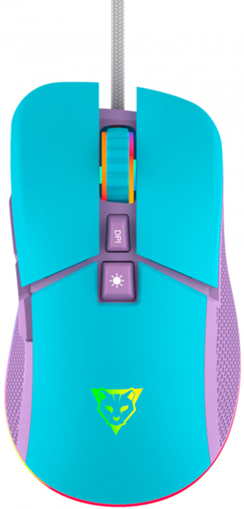 CP-OCELOTGAMING-OCMCANDYBLUE-1 Mouse Gamer Ergonómico Ocelot Gaming Candy Blue, Alámbrico, Óptico, 7.200DPI, USB-A, Azul