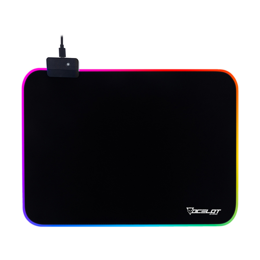 CP-OCELOTGAMING-OMP01-1 Mousepad Gamer Ocelot Gaming OMP01, 35 x 25cm, Grosor 3mm, Negro