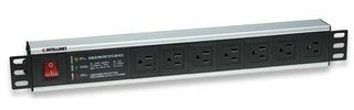 Intellinet Barra Multicontacto de 7 Posiciones para Rack/Gabinete 19'' - Tipo EEUU