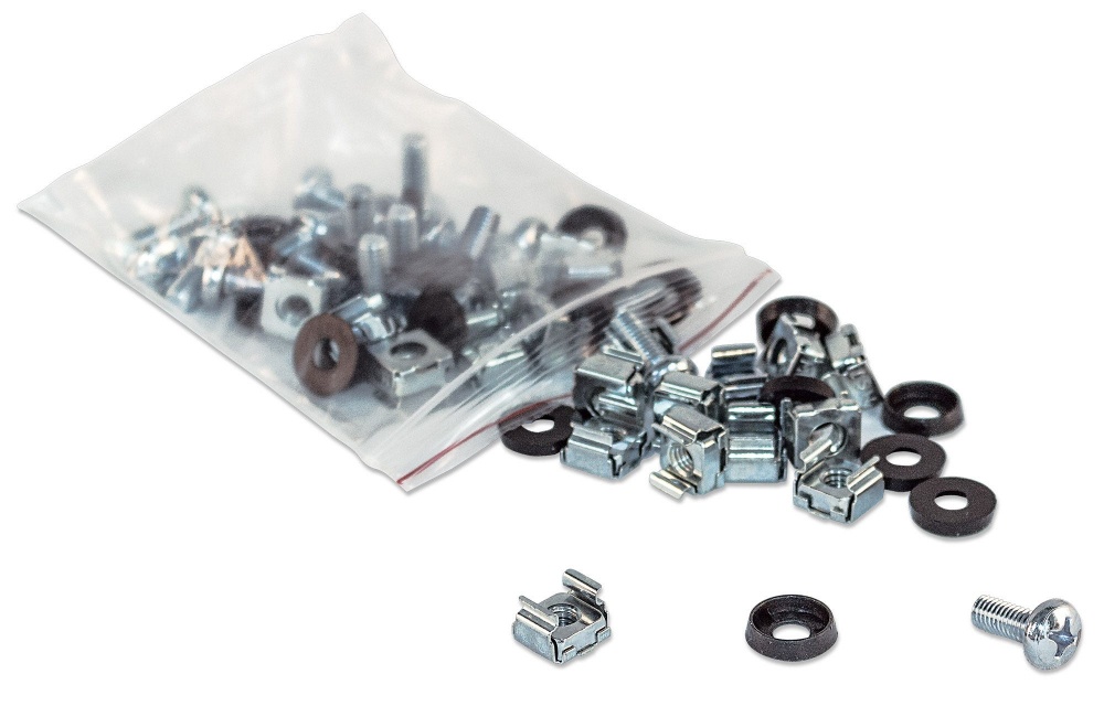 CP-INTELLINET-713658-1 Intellinet Kit de Tornillos para Montaje en Rack, 100 Piezas