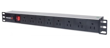 CP-INTELLINET-713993-1 Intellinet PDU para Rack 19'' 713993, 125V, 15A, 8 Contactos