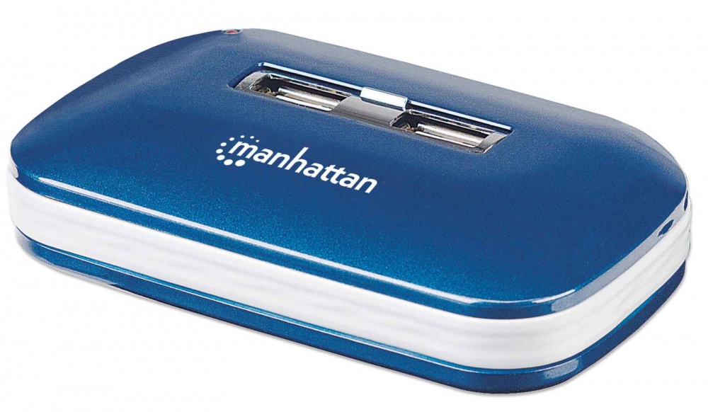 Manhattan Hub USB 2.0 de 7 Puertos, 480 Mbit/s, con Fuente