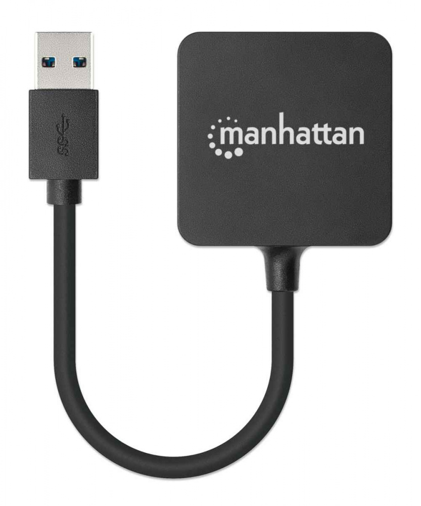 Manhattan Hub USB 3.0 de Supervelocidad, 4x USB A, 5000 Mbit/s - sin Fuente