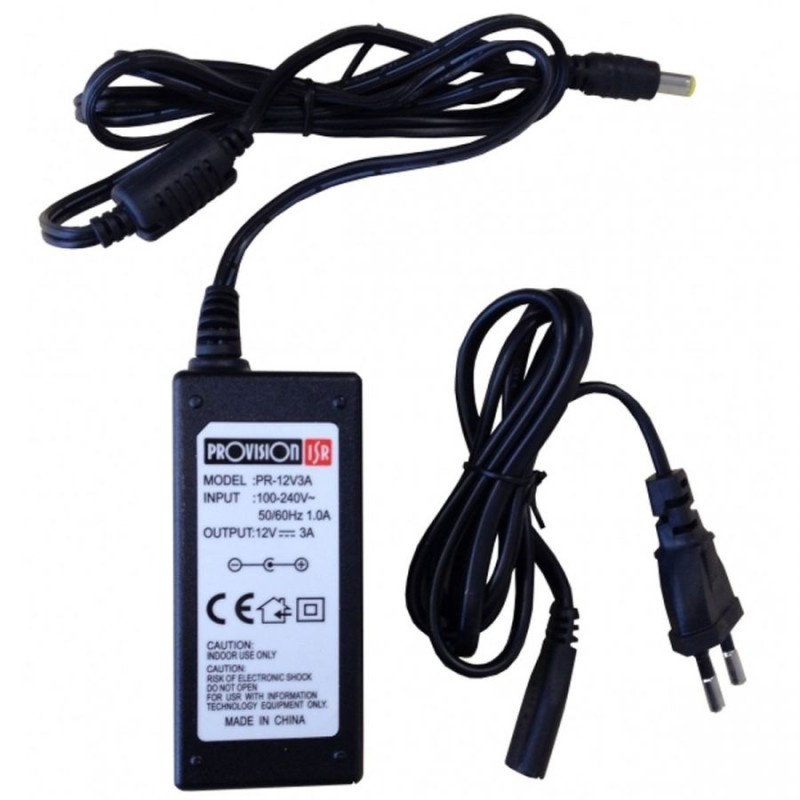CP-PROVISION-ISR-PR-12V3A-010514 Provision-ISR Fuente de Poder para Cámara PR-12V3A, Salida 12V