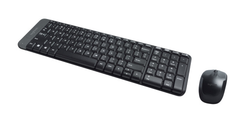 CP-LOGITECH-920-004430-275cf3 Kit de Teclado y Mouse Logitech MK220, Inalámbrico, USB, Negro (Español)