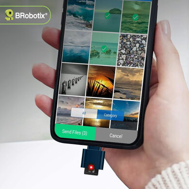 406382_7 Lector de Tarjetas MicroSD Brobotix 406382 - Conexión USB-C - Compatible con Smartphones, Tablets y Laptops - Diseño Compacto y Portátil