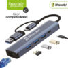 BRobotix Adaptador USB-A/C Macho - USB-A/C Hembra