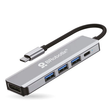 BRobotix Docking Station 406627 USB-C, 1 x USB-C 3.0, 3 x USB-A 3.0, 1 x DisplayPort