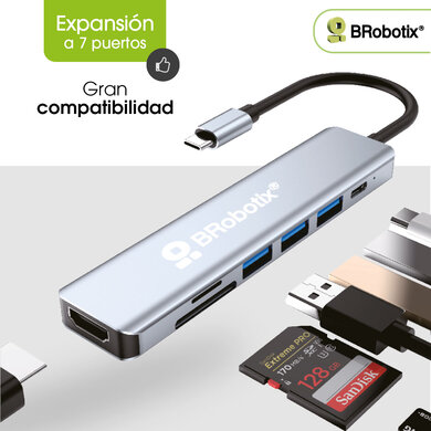 BRobotix Hub USB-C - USB-A 3.0, USB-C, 5 Gbit/s