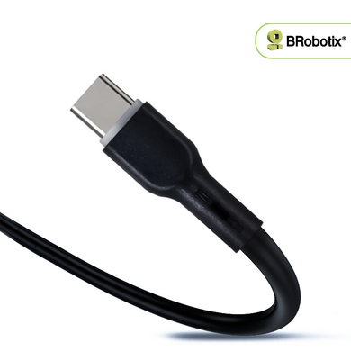 Cable USB-C BRobotix 6008614 - USB 3.0 · 5 Gbps | 0.25 metros · Carga estándar