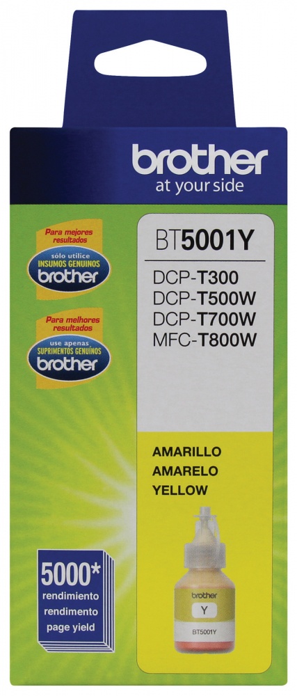 CP-BROTHER-BT5001Y-1 Tanque de Tinta Brother BT5001Y Amarillo, 5000 Páginas