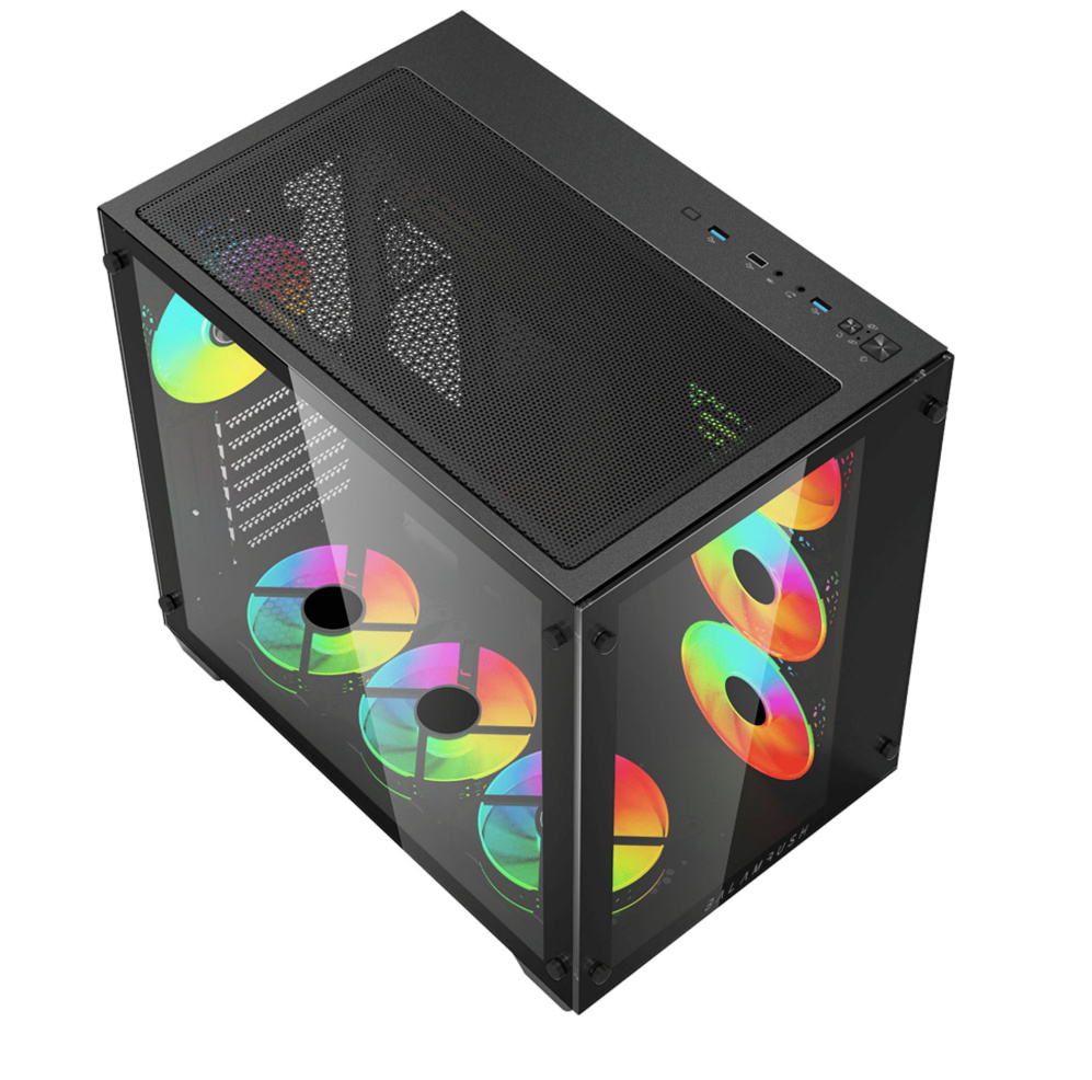 CP-BALAMRUSH-BR-935944-e41020 Gabinete Balam Rush Tank Pro GM930 Legend Series, Midi-Tower, ATX/Micro-ATX/Mini-ITX, USB 2.0/3.0, sin Fuente, 4 Ventiladores Instalados, Negro