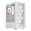 Gabinete Balam Rush DragonFly II Crystal GM745, Mini-Tower, ATX/Micro-ATX/Mini-ITX, USB 2.0/3.0, sin Fuente, 4 Ventiladores Instalados, Blanco