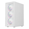Gabinete Balam Rush DragonFly II Mesh GM740, Mini-Tower, ATX/Micro-ATX/Mini-ITX, USB 2.0/3.0, sin Fuente, 4 Ventiladores Instalados, Blanco