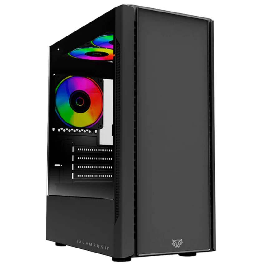 Gabinete Balam Rush NYX GI730, Mini-Tower, Micro-ATX/Mini-ITX, USB 2.0/3.0, sin Fuente, 3 Ventiladores Instalados, Negro