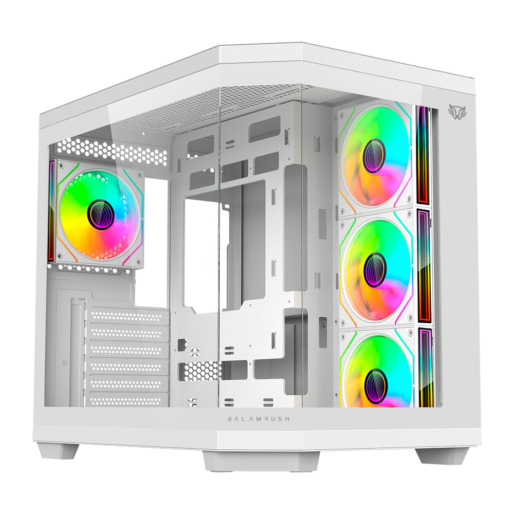 Gabinete Balam Rush Tank Super 9600 TB, Midi-Tower, ATX/Micro-ATX/Mini-ITX, USB 2.0/3.0, sin Fuente, 4 Ventiladores Instalados, Blanco