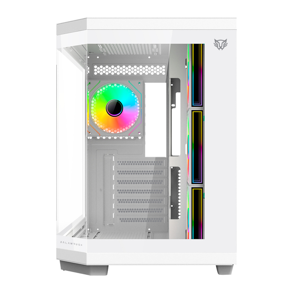 Gabinete Balam Rush Tank Super 9600 TB, Midi-Tower, ATX/Micro-ATX/Mini-ITX, USB 2.0/3.0, sin Fuente, 4 Ventiladores Instalados, Blanco