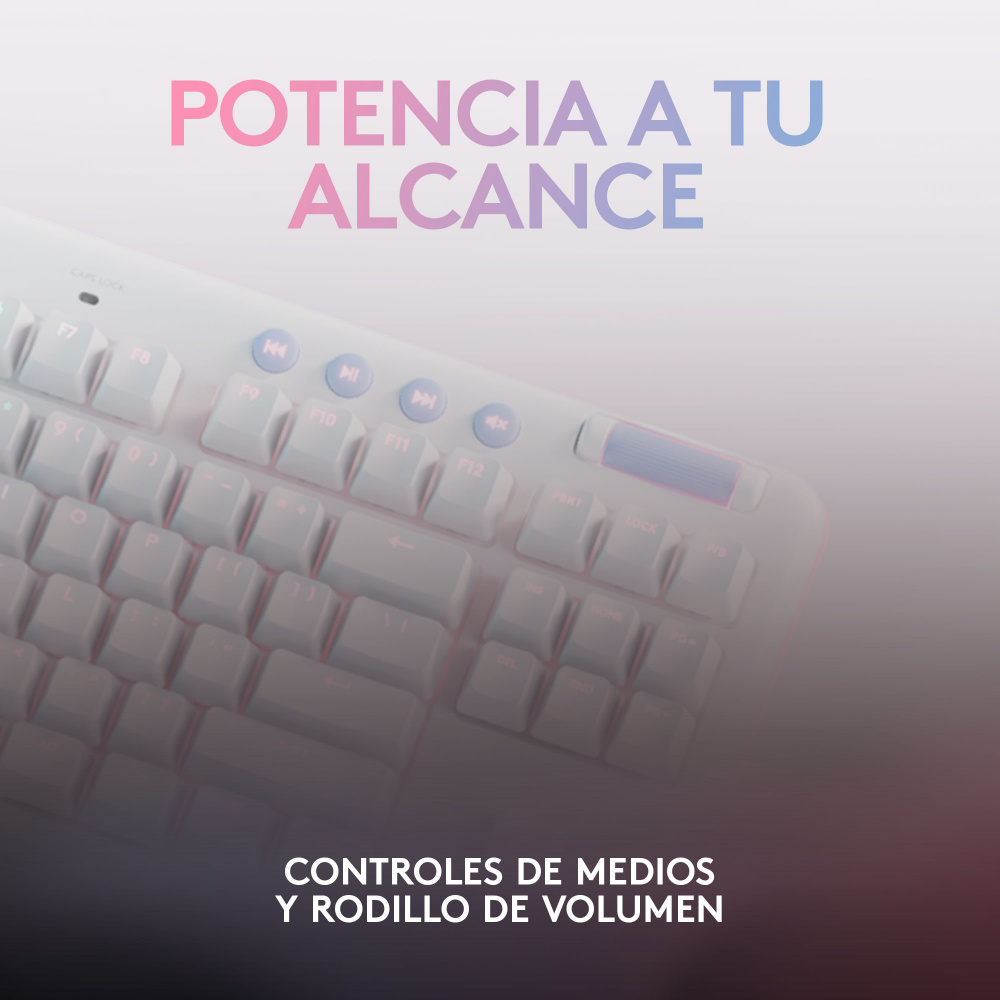 Teclado Gamer Logitech G713 LED RGB TKL, Teclado Mecánico, Logitech GX Brown, Alámbrico, USB, Blanco, Inglés