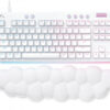 Teclado Gamer Logitech G713 LED RGB TKL, Teclado Mecánico, Logitech GX Brown, Alámbrico, USB, Blanco, Inglés